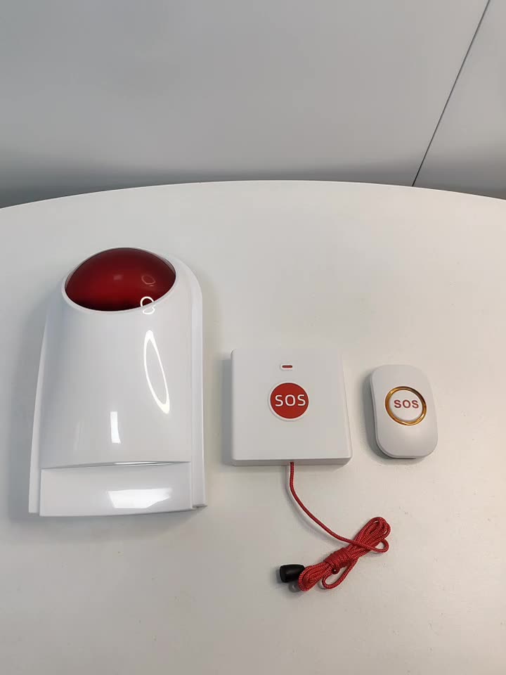 Home Security Land - ワイヤレスシャインライトサイレンアラーム 433Mhz 盗難警報システム ホームセキュリティ SOS 緊急パニックボタン