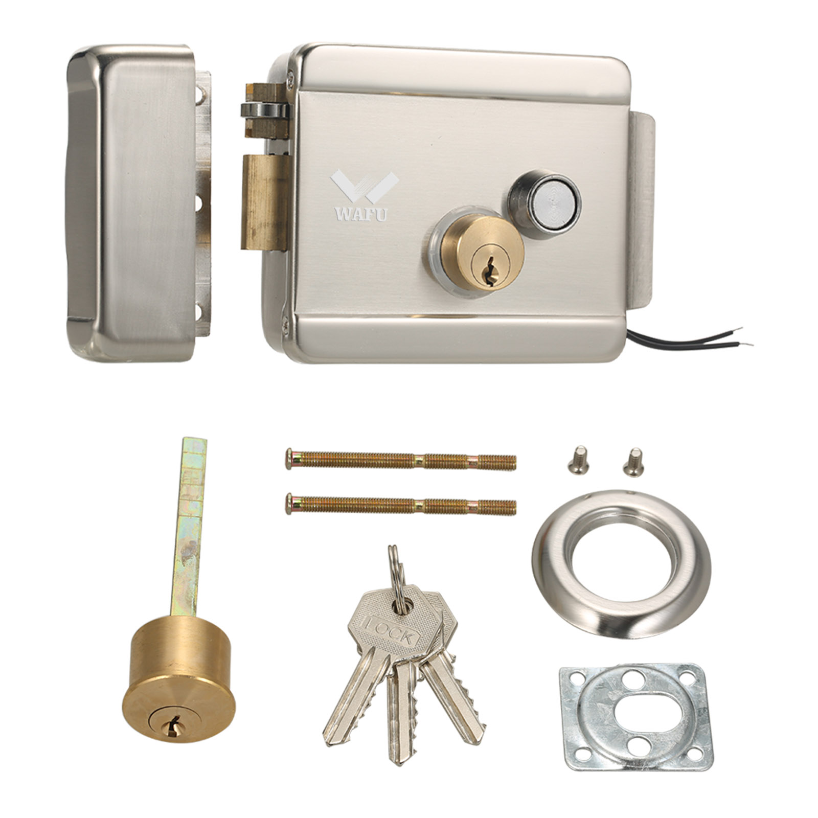 Home Security Door Lock - WAFU スマート電気ゲートドアロック安全な電気金属ロック電子ドアロックドアアクセス制御ホームオフィス用