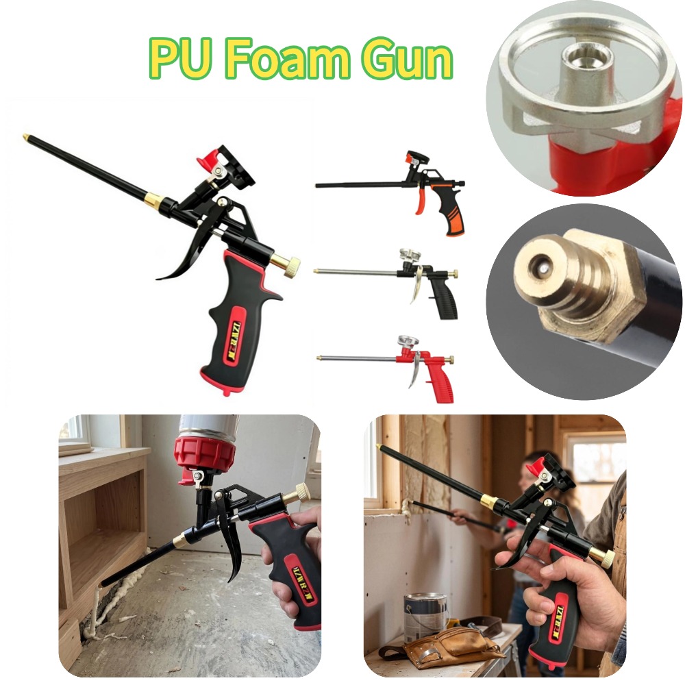 Home Security Gun - 拡張フォームスプレーガン ヘビーデューティーPUフォームガン 手動ポリウレタンディスペンサー 住宅改修用 シーリング断熱ツール