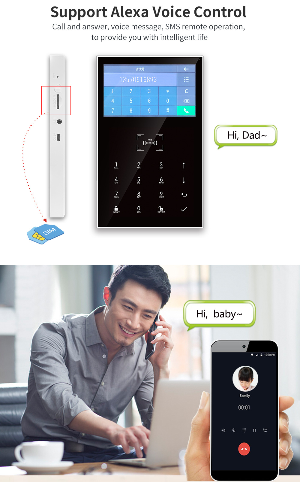Home Security Land - Tuya Smartlife アプリ リモートコントロール WIFI GSM
