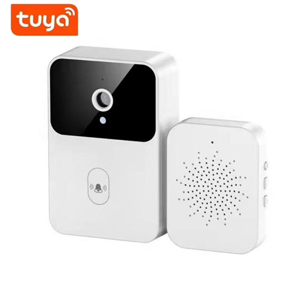 Home Security Land - ワイヤレスドアベル WiFi Tuya 屋外 HD カメラドアベルナイトビジョンビデオインターホン音声変更ホームセキュリティモニター用