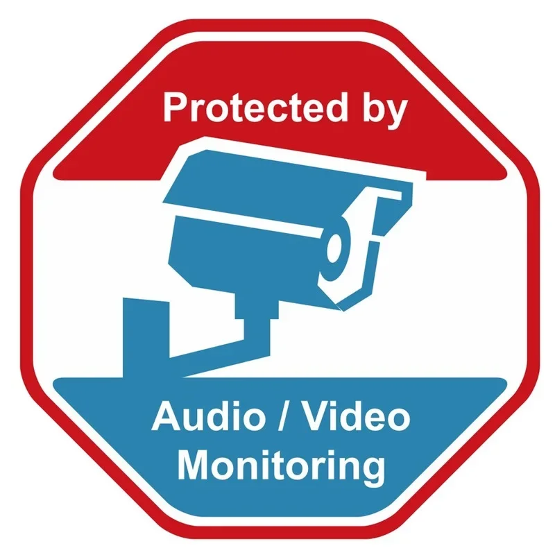 Home Security Camera - パーソナリティ監視カメラ警告カード紙監視カメラ警告カードステッカースクラッチデコレーション、15cm