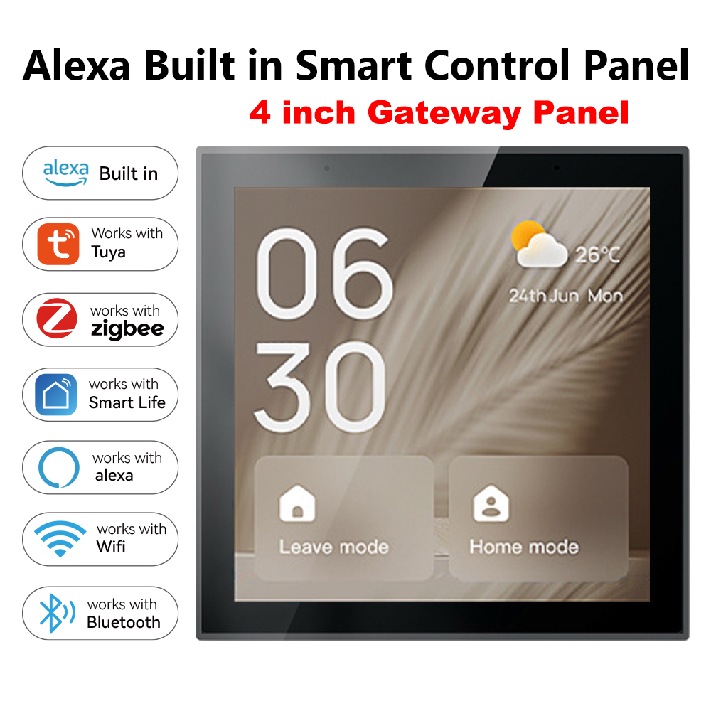 Home Security Panel - 2026 ゴールデンセキュリティ TPP01 4インチスマートホームオートメーションコントロールパネルゲートウェイ（Alexa音声コントロール、Googleアシスタント内蔵）