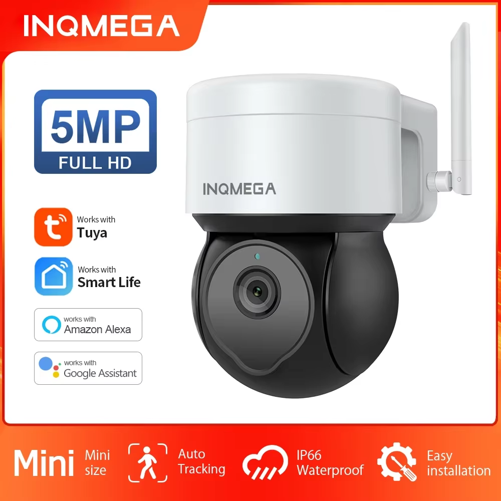 Home Yard Security - INQMEGA 5MP Tuya 屋外 PTZ カメラ