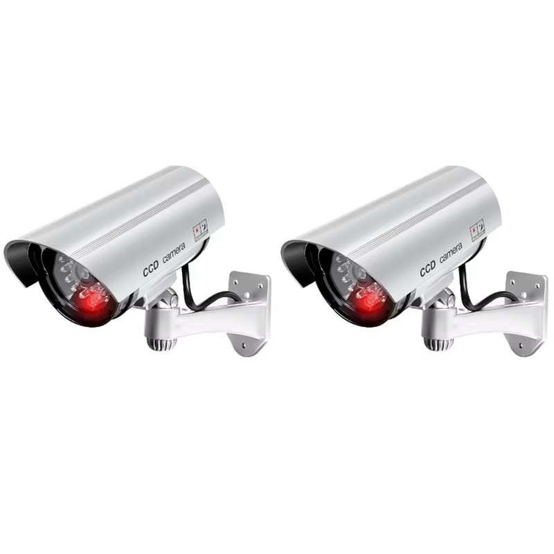 Home Security Business - BNVN-2X ダミーセキュリティカメラ 屋外用偽CCTV監視カメラシステム LED搭載 財産・ビジネス・家庭用セキュリティ