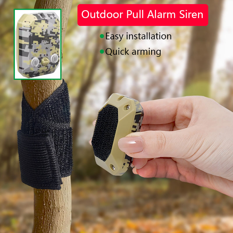 Alarm Siren Outdoor - ポータブル屋外プルサイレンキャンプ旅行振動サイレンセキュリティアラームワイヤートリガーアラームデバイス安全のためのセキュリティアラート