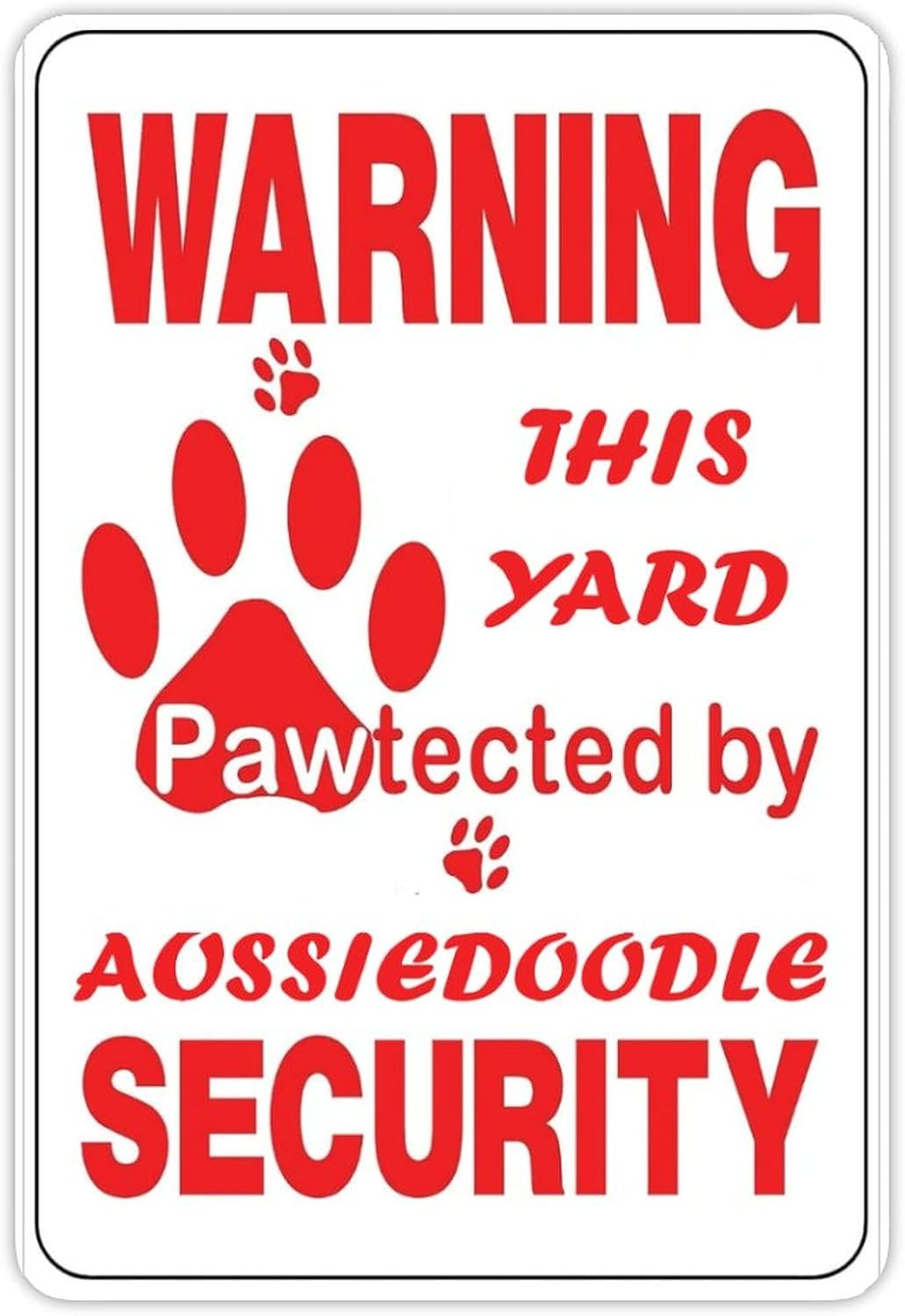 Home Yard Security - 警告：この庭はオージードゥードルセキュリティによって保護されています メタルブリキ看板 ビジネスセキュリティサイン ホームウォールデコレーションアートサインポスター-アルミ製