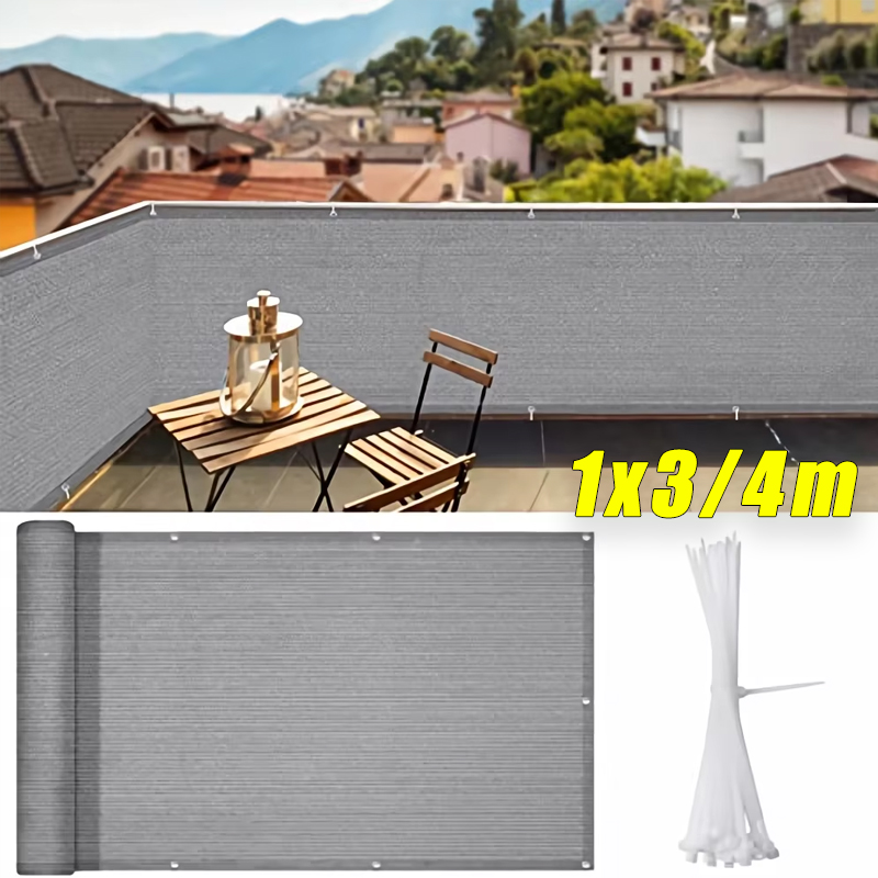 Home Security Fence - 4x1M バルコニープライバシースクリーンヘビーデューティ風フェンスアパートパティオ裏庭デッキ屋外手すり保護