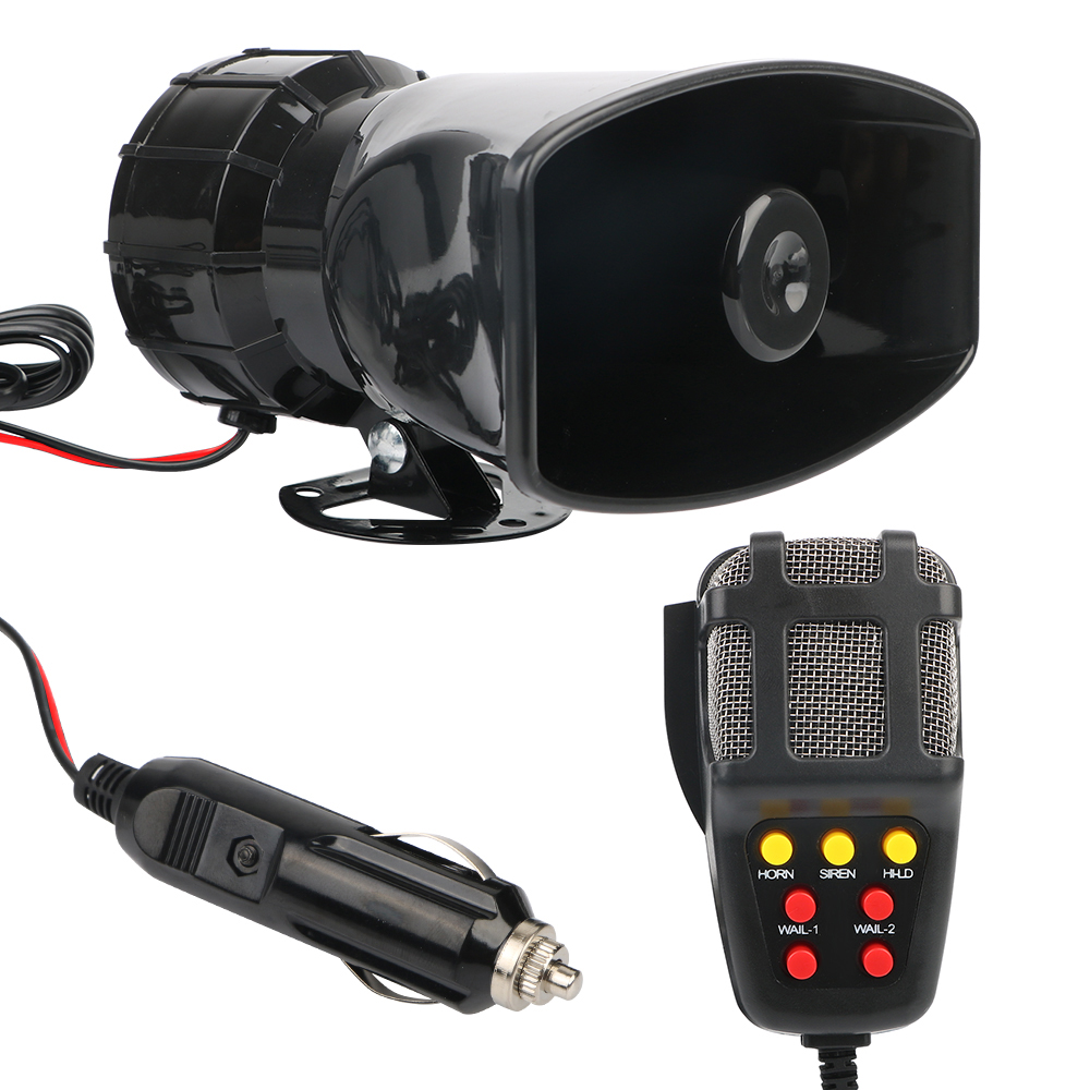Alarm Siren Outdoor - 車の警告アラームメガホン警察サイレンエアホーンスピーカー 120DB 大音量車のホーンマルチトーン & クラクソンホーン 12V