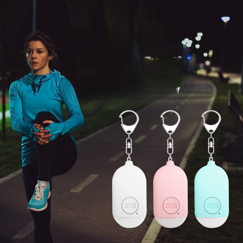 Alarm Siren Outdoor - 充電式個人用安全アラーム（懐中電灯付き）、スマートセルフディフェンスサイレン、屋外用ポータブル緊急セキュリティデバイス