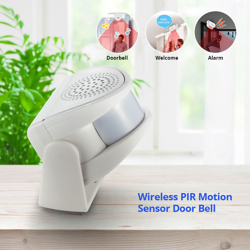 Home Security Gate - 32 曲歓迎赤外線チャイムドアベルワイヤレス PIR モーション検出器調節可能なボリュームドアベル警報ホームショップストア