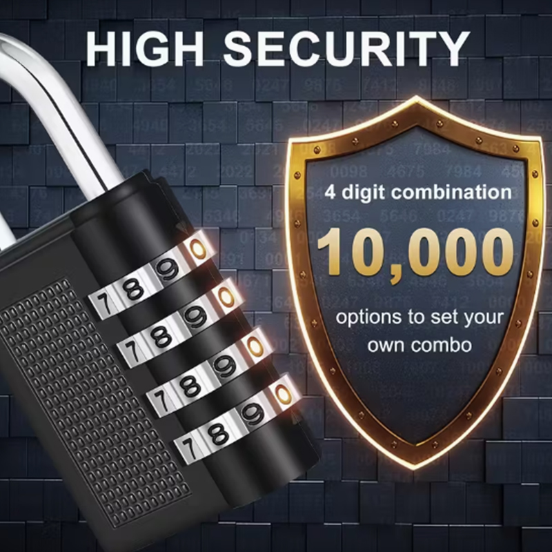 金属製 4 桁コードロック屋外防水南京錠スーツケース荷物コー - Home Security Essential のレビューと価格