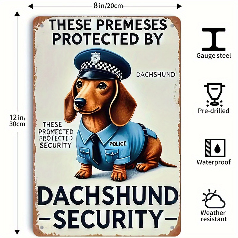 2Dフラット、[2Dフラット] 1ピースの楽しいダックスフン - Home Yard Security のレビューと価格