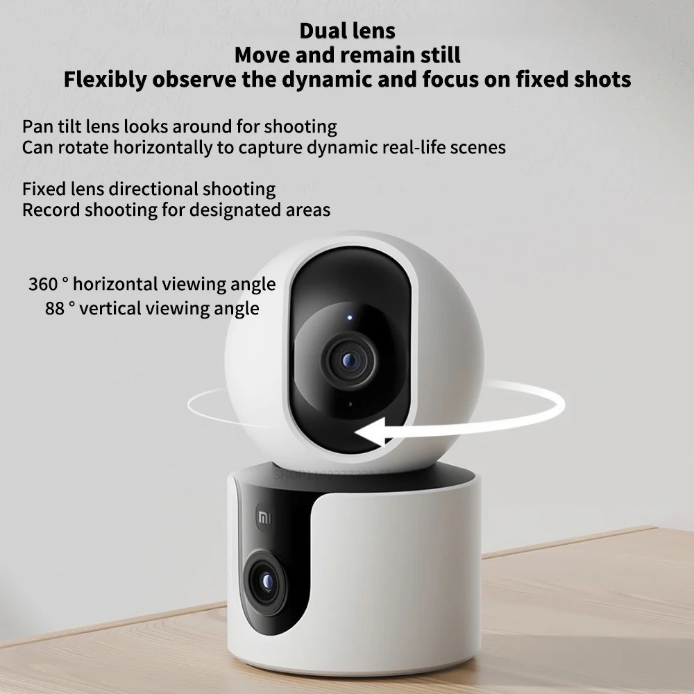 Xiaomi C300 スマート カメラ デュアル レンズ  - Mi Home Security Xiaomi のレビューと価格