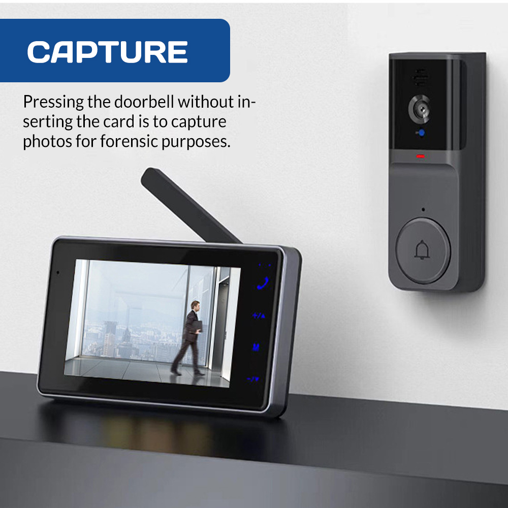 4.3インチHD IPSスクリーンワイヤレスビジュアルインタ - Home Security Video Systems のレビューと価格
