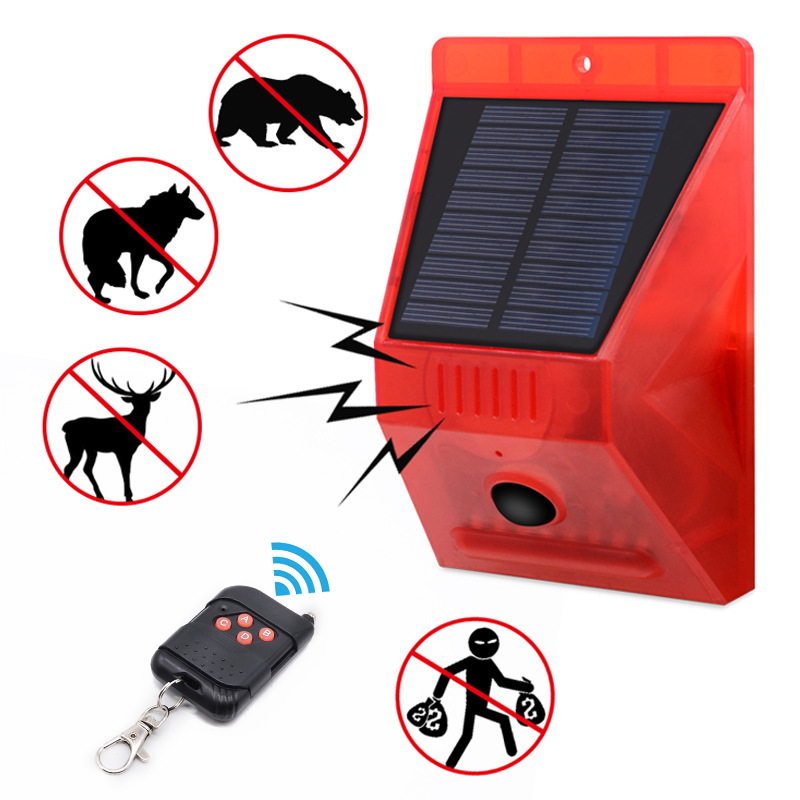 リモコン付きソーラーアラームランプ,モーションセンサー,サイ - Home Yard Security のレビューと価格