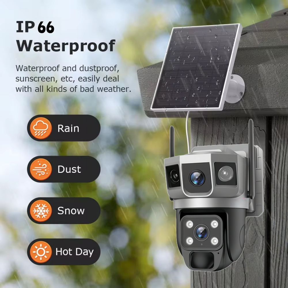 4G カメラ屋外ソーラー監視カメラ 12MP HD 3 スク - Alarm Siren Outdoor のレビューと価格