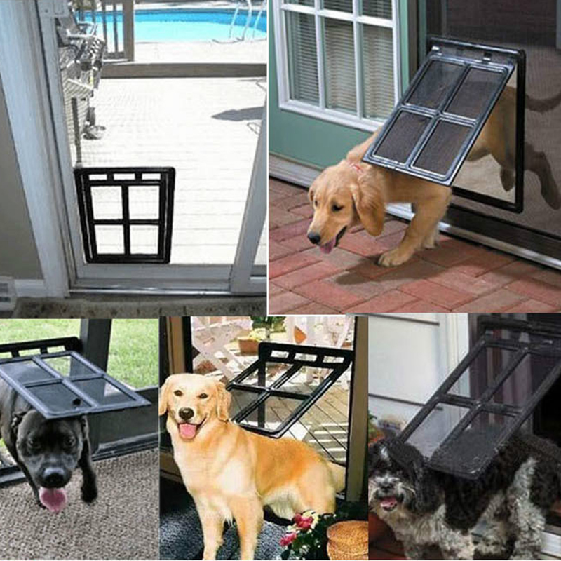 ロック可能なプラスチック製のペットの犬の猫のドア,スクリーン - Home Security Fence のレビューと価格