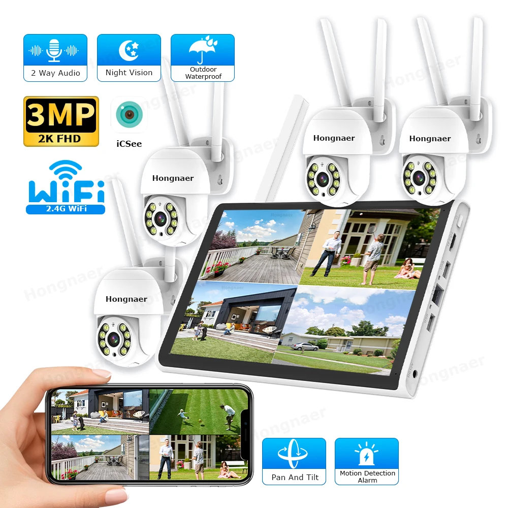 2026年 ホンナール 3MP 4チャンネル WiFi ホー - Home Security Camera のレビューと価格