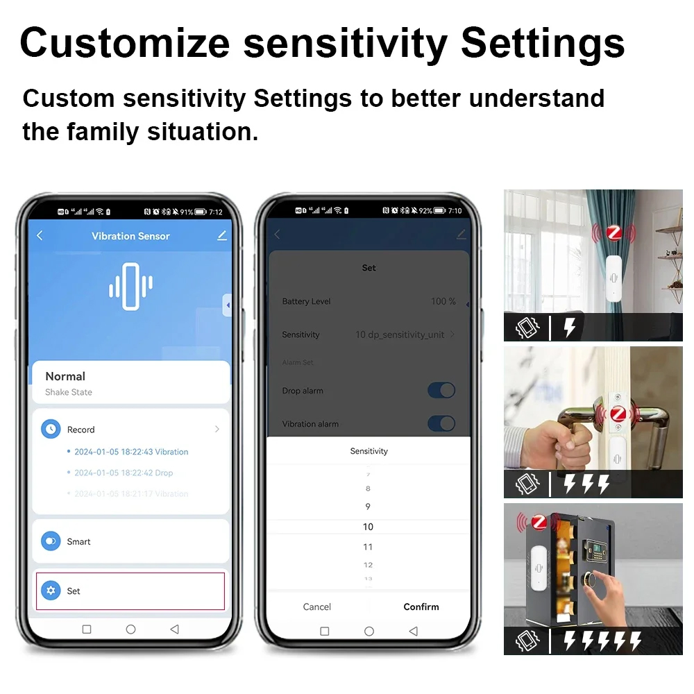 スマート ZigBee 振動センサー アプリ モニター ホー - Home Security Business のレビューと価格