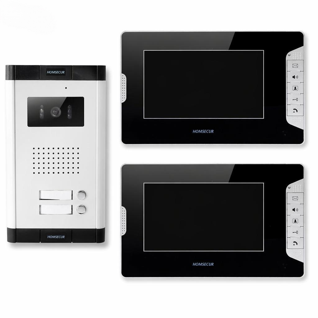 4線式2世帯用ビデオドアホンインターホンシステム、7インチモ - Home Security Land のレビューと価格