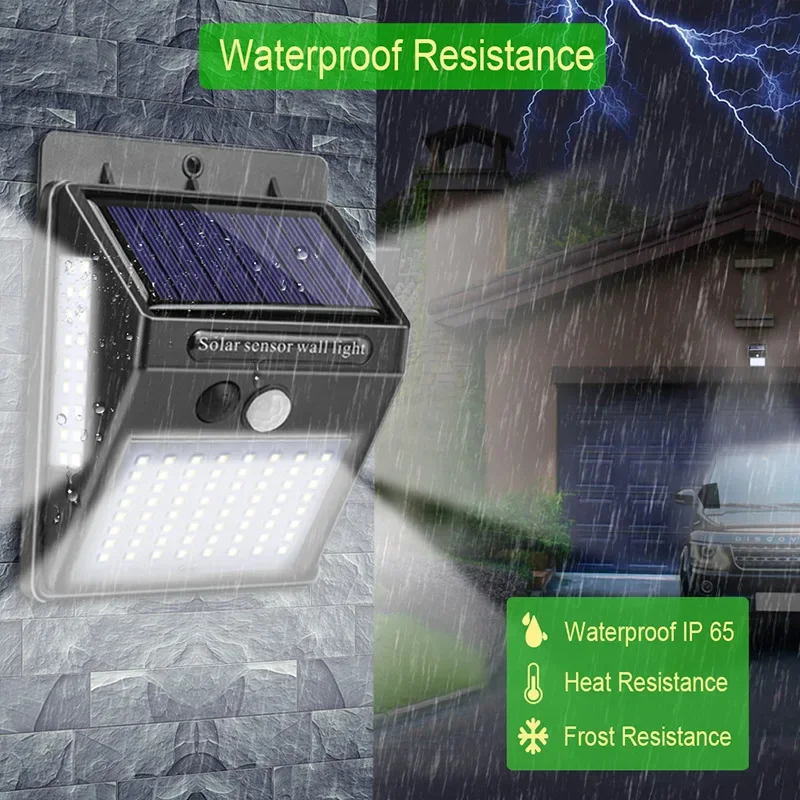 屋外ソーラー PIR モーションセンサーウォールライト 10 - Home Yard Security のレビューと価格