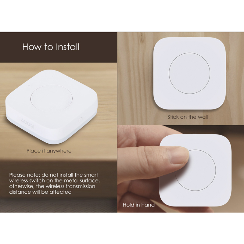 Aqara センサー スマート ワイヤレス ミニ スイッチ  - Mi Home Security Xiaomi のレビューと価格