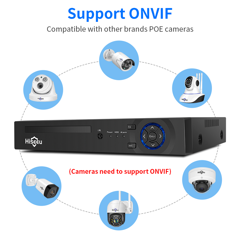 Hiseeu-監視カメラシステムキット,4ch,10ch,1 - Home Security Camera のレビューと価格