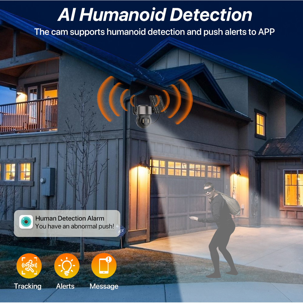 4MP 4G SIM ソーラーバッテリー駆動の屋外ワイヤレス - Home Security Panel のレビューと価格