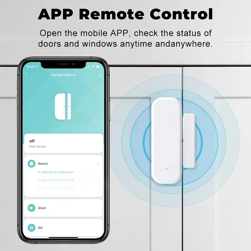 Tuya WiFi スマートドアウィンドウセンサー開閉検知器 - Home Security Gate のレビューと価格