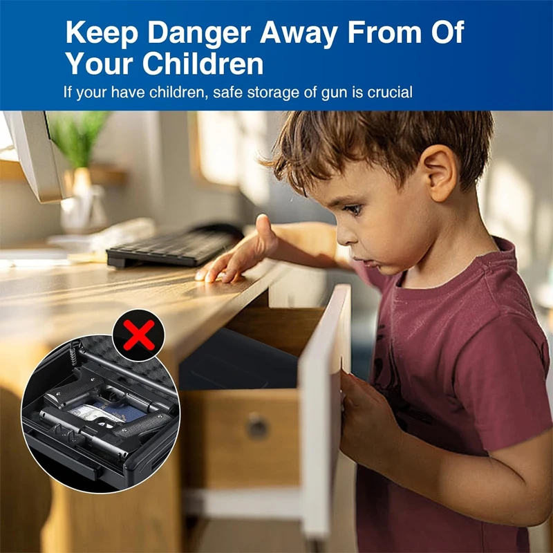 銃用セーフボックス 隠しポータブルハンドガンセーフ 指紋認証 - Home Security Gun のレビューと価格