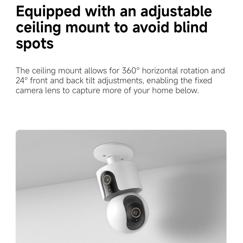 Xiaomi スマートカメラ C500 デュアルレンズ版 4 - Mi Home Security Xiaomi のレビューと価格