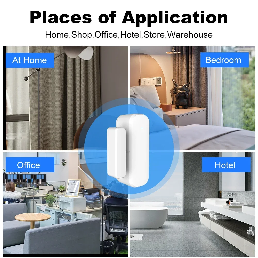 ZigBee ドア窓センサーゲート開閉検出器 Tuya スマ - Home Security Gate のレビューと価格