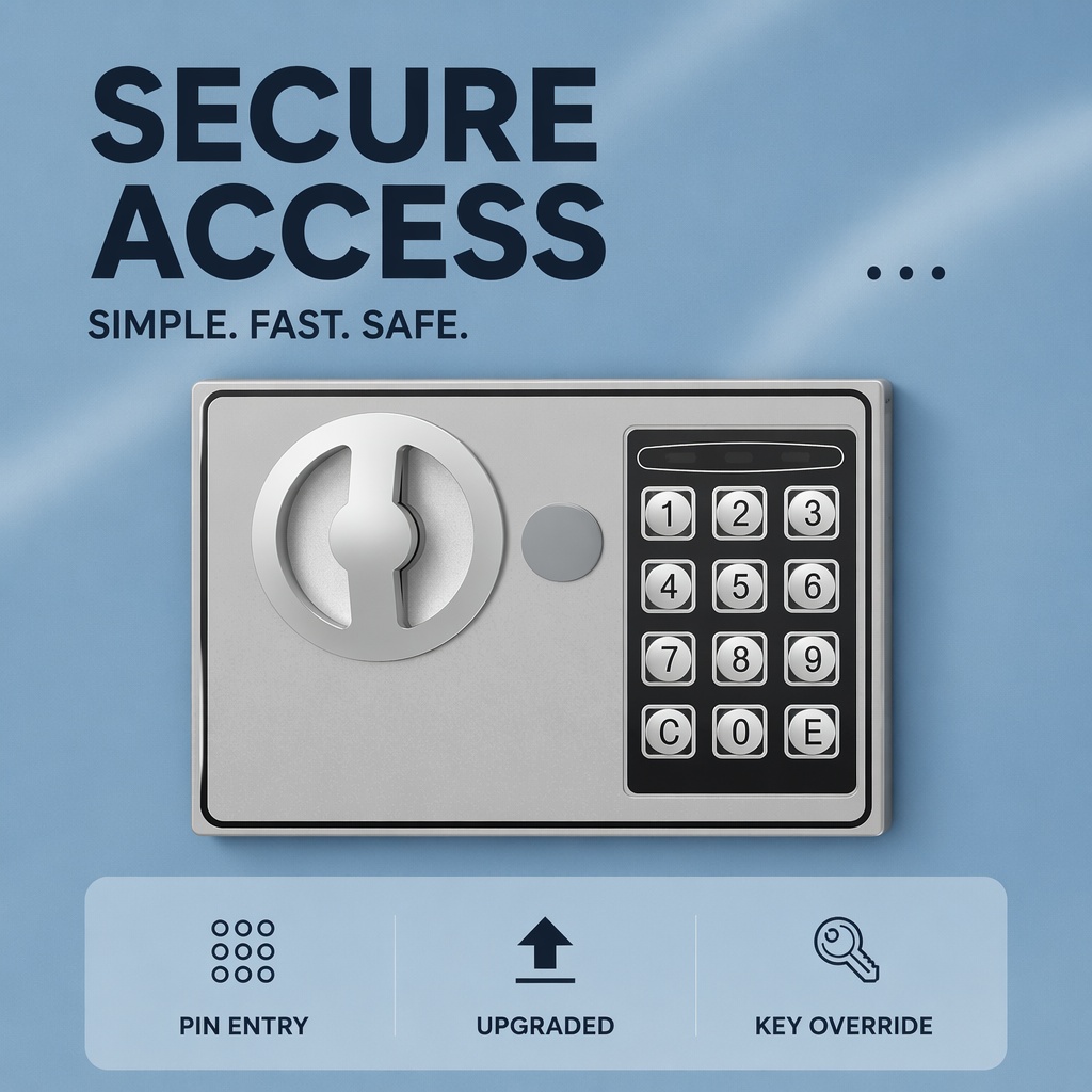 全鋼製電子デジタルキーパッドセーフボックスデュアルパスワード - Home Security Essential のレビューと価格