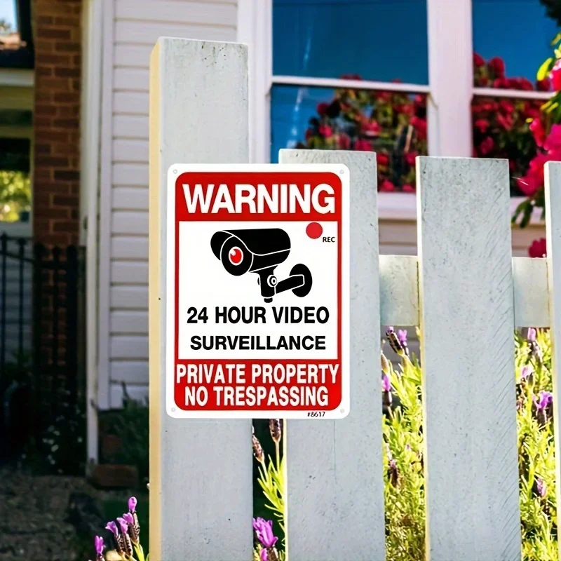 屋外ビデオ監視警告サイン自己粘着セキュリティカメラステッカー - Home Yard Security のレビューと価格