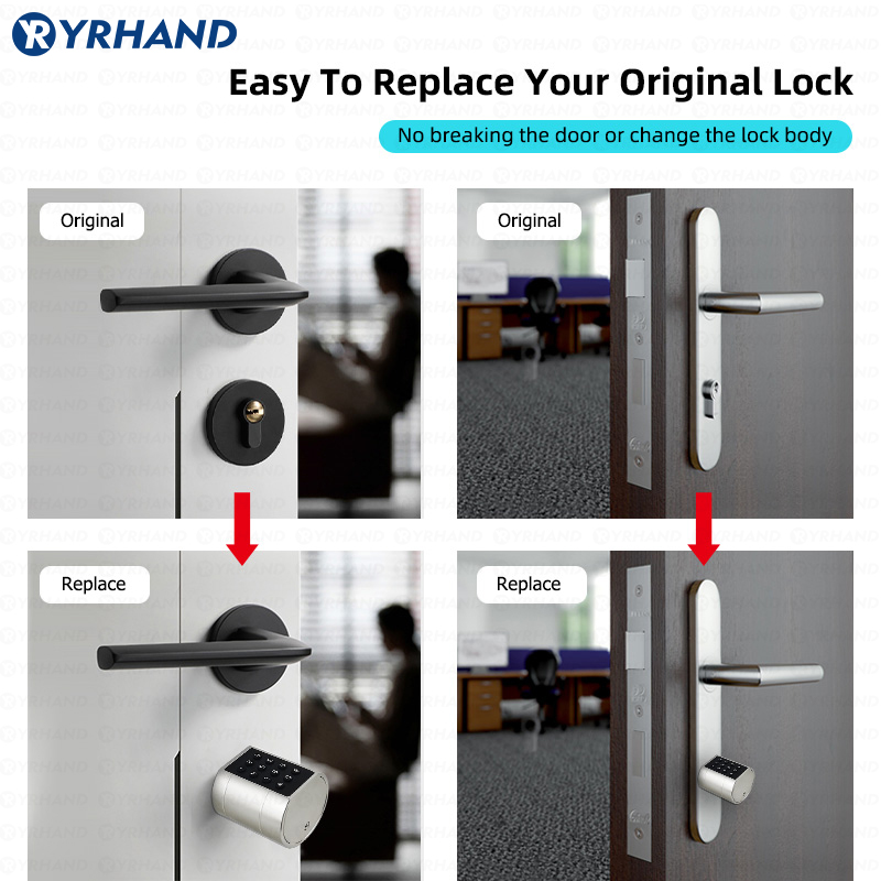 スマートユーロ円筒ドアロック ttlock アプリキーレスセ - Home Security Door Lock のレビューと価格
