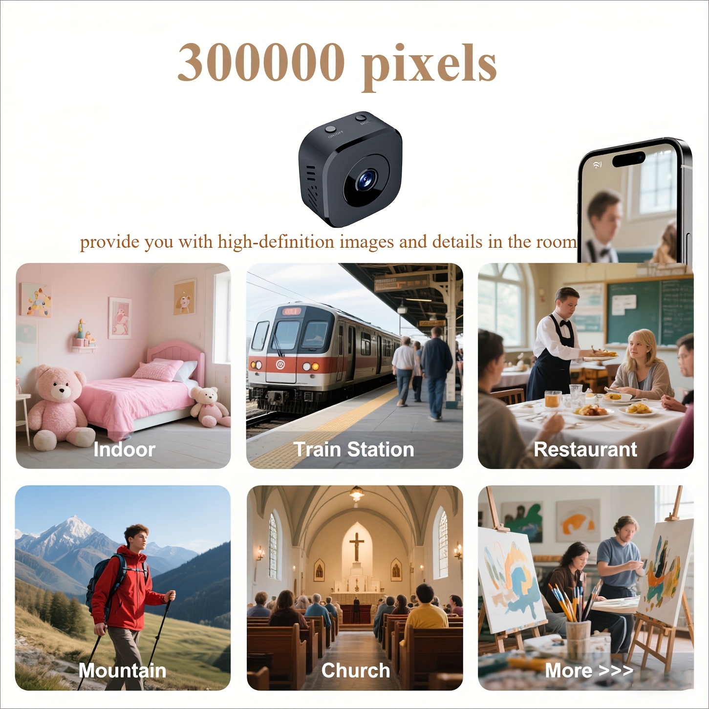 1080P HD ミニ WiFi カメラ屋内安全セキュリティ - Home Security With Cameras のレビューと価格