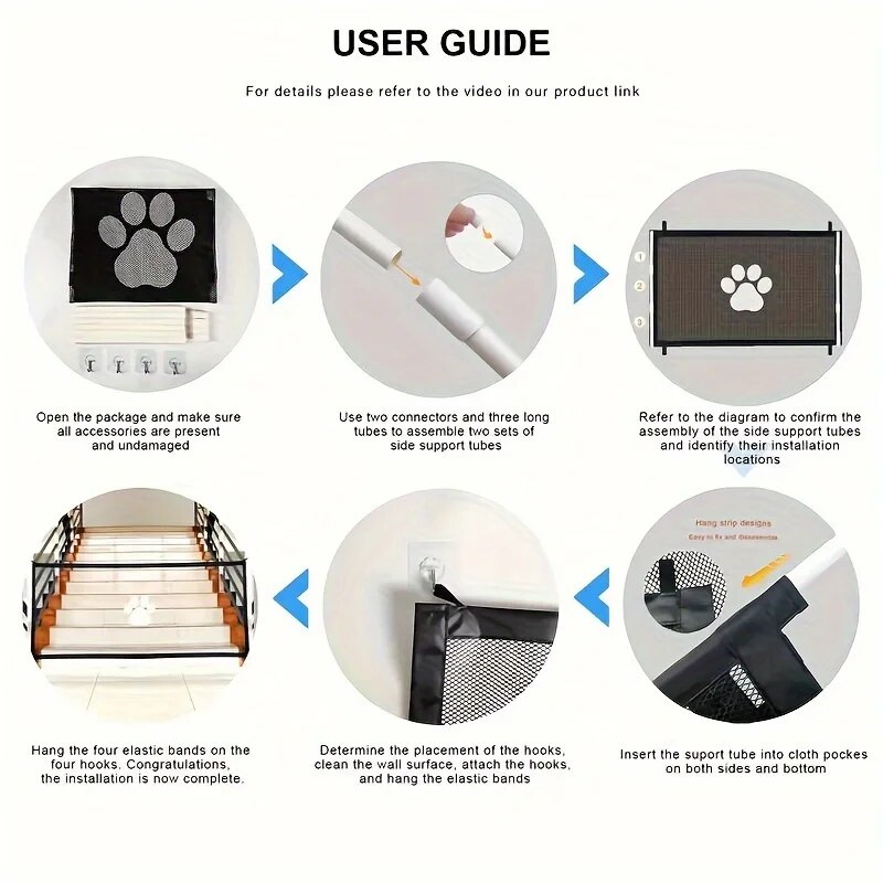 ペット用のポータブル隔離ネット,犬と猫用の穴なしフェンス,ペ - Home Security Fence のレビューと価格