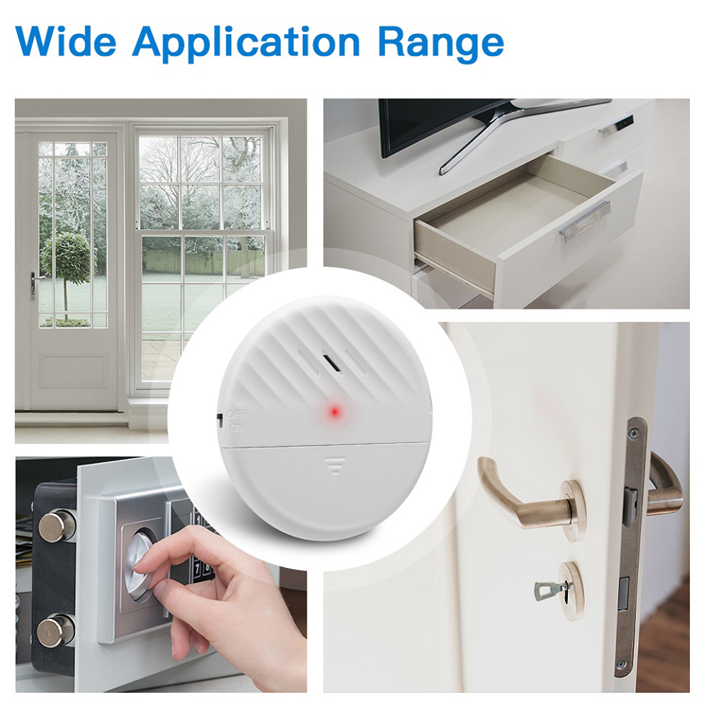 Elecpow ワイヤレスドア窓振動センサーアラーム 125 - Home Security Gate のレビューと価格