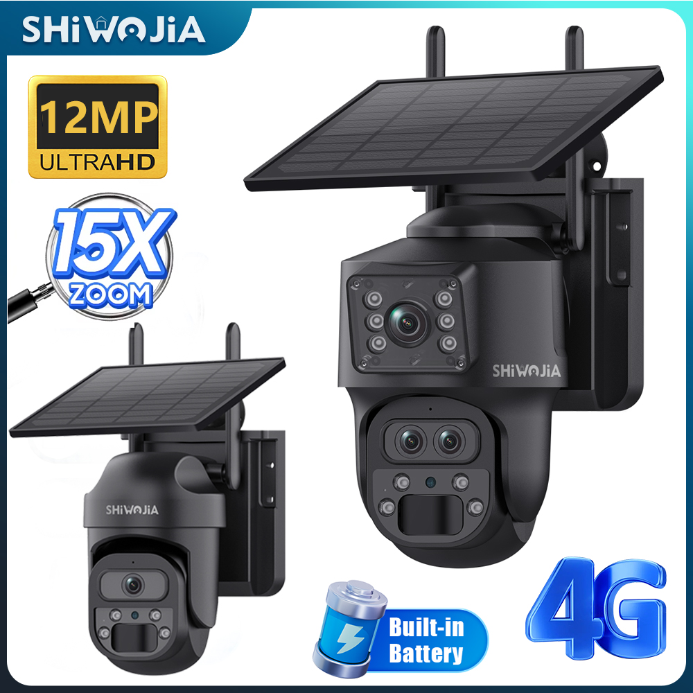 SHIWOJIA 15X ズームソーラーカメラ 4G 12M - Home Security Panel のレビューと価格