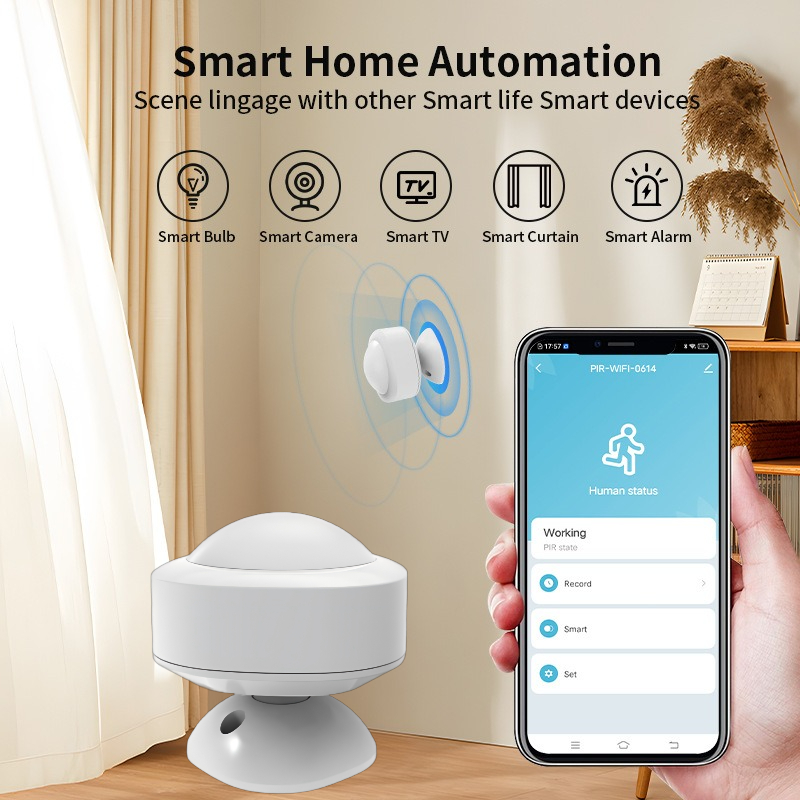 Tuya スマート人体センサー ワイヤレス WiFi PIR - Home Security Radar System のレビューと価格
