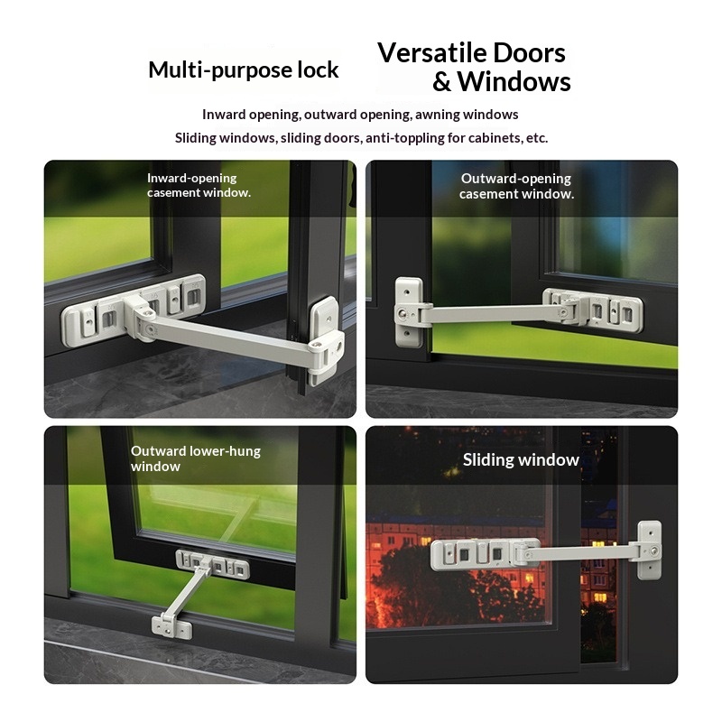 調節可能なホームベビー安全ロックバックル子供窓リミットホルダ - Home Security Door Lock のレビューと価格