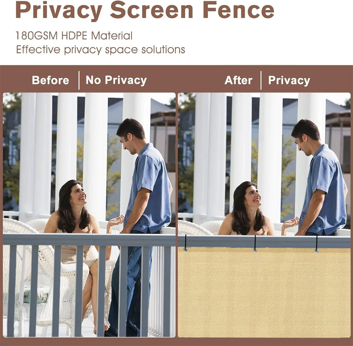 4x1M バルコニープライバシースクリーンヘビーデューティ風 - Home Security Fence のレビューと価格