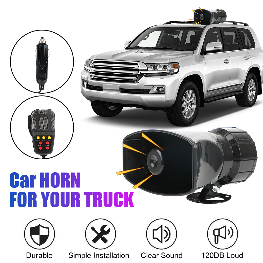 車の警告アラームメガホン警察サイレンエアホーンスピーカー 1 - Alarm Siren Outdoor のレビューと価格