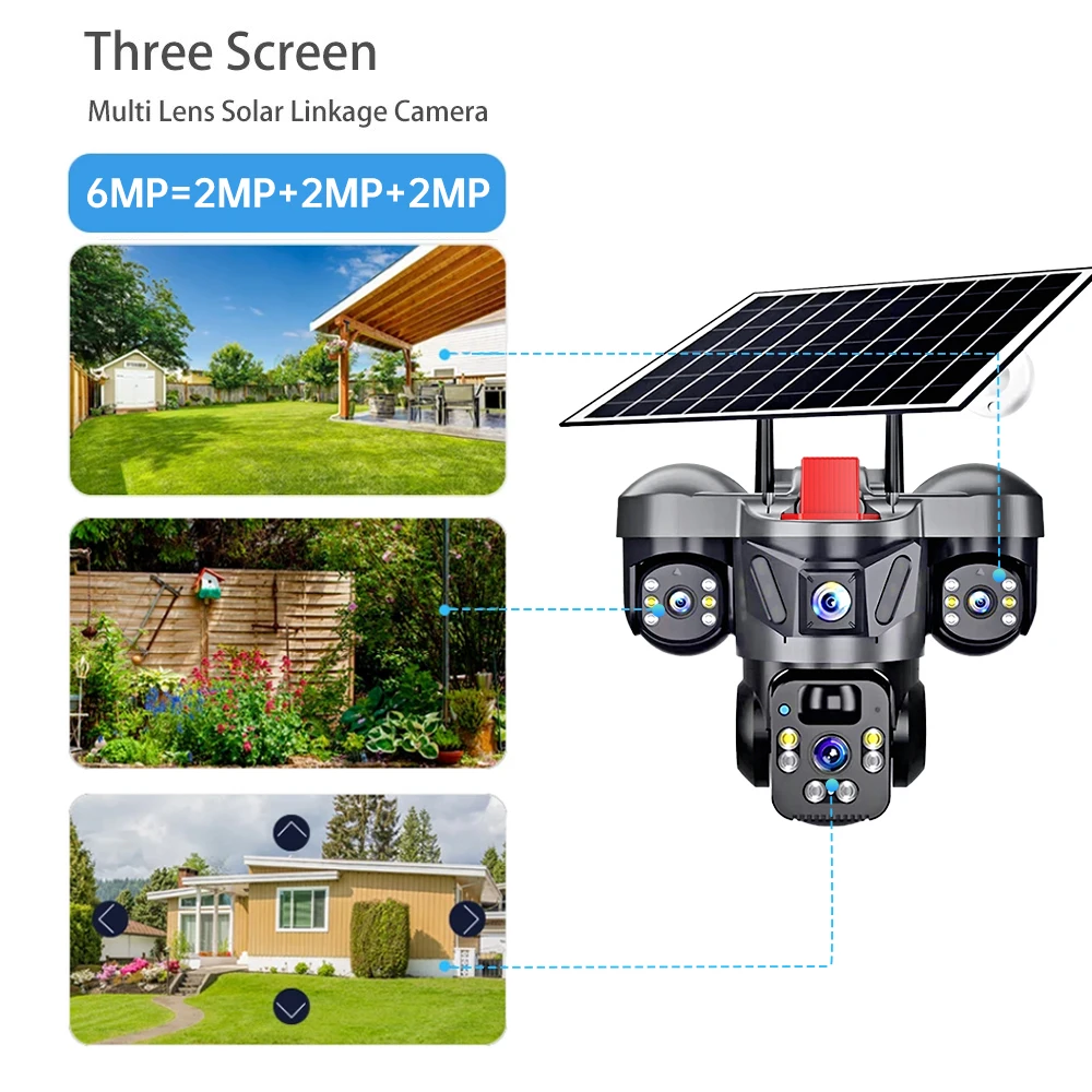 KERUI 屋外PTZ 6MP 4G SIM WIFI ソー - Home Security Panel のレビューと価格