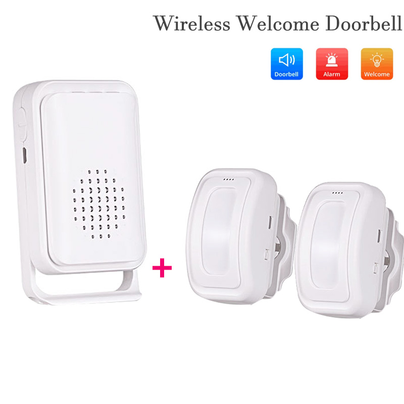 ワイヤレスウェルカムドアベル,赤外線センサー,誘導アラーム, - Home Security Gate のレビューと価格