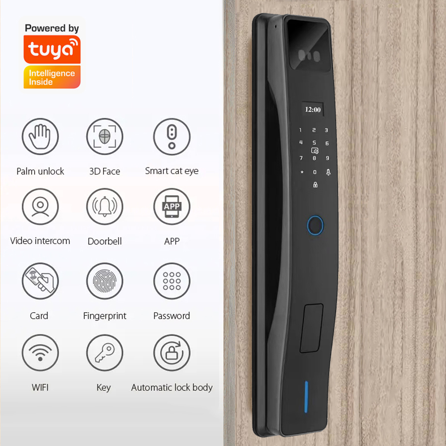 スマート電子ドアロックパスワード自動生体認証指紋ロックホーム - Home Security Door Lock のレビューと価格